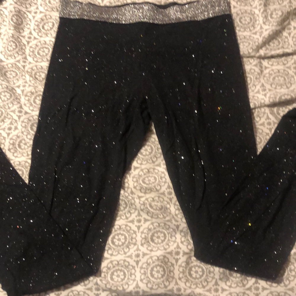 Black sparkle leggings
